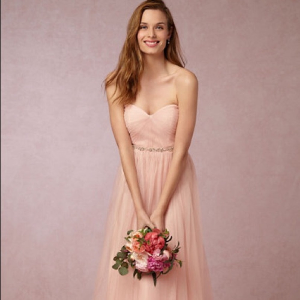 BHLDN Blush Floor-Length Bridesmaid Dress